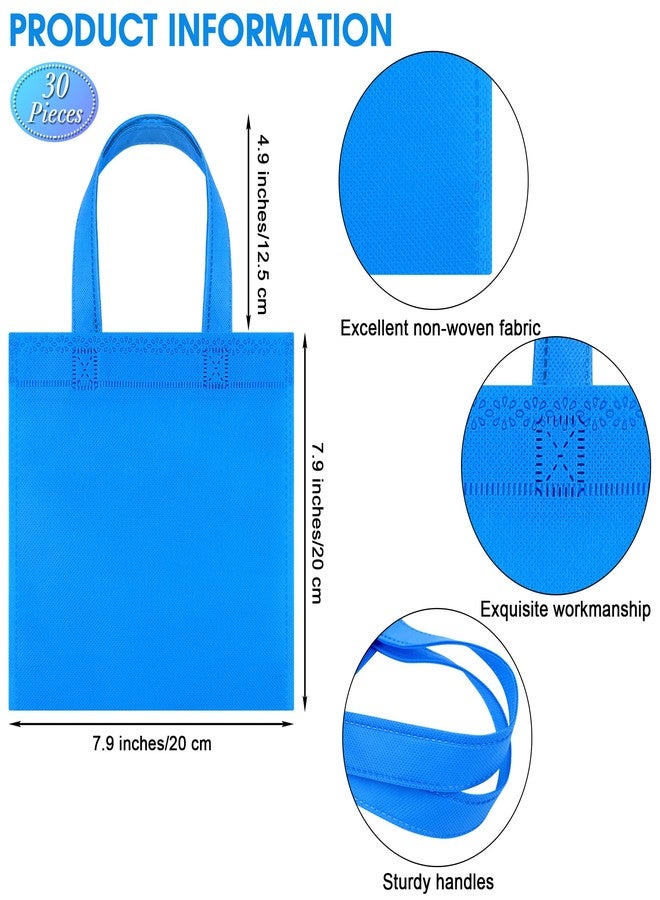 MIMIND 30 Packs Non-woven Party Gift Bags Reusable Goodie Bags 7.9×7.9 Inch Colorful Tote Treat Bag with Handles Rainbow cloth bags for Wedding Birthday - Image 2